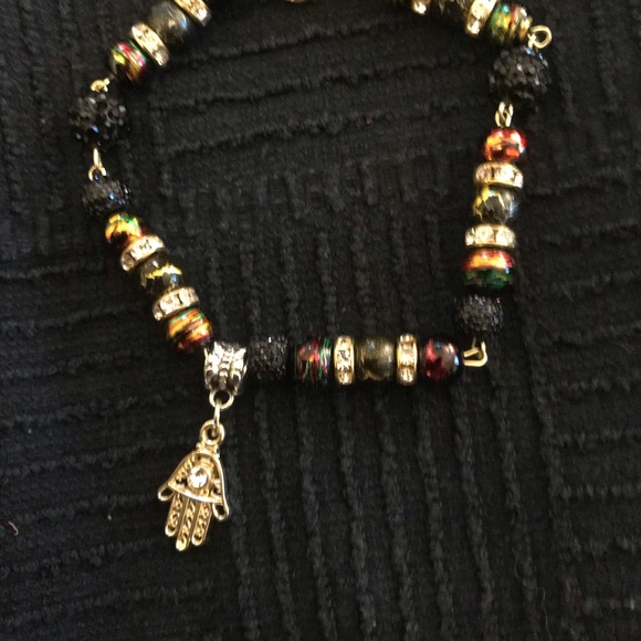 Hand of God!,Gold & Black!, Handmade!, Bracelet!! - Picture 2 of 3